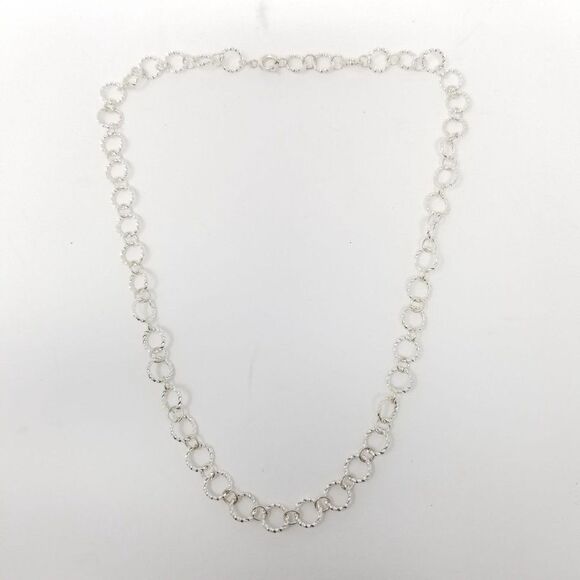 Vintage Silver Tone Chain with Spiral Links, Estate - Picture 5 of 6